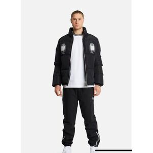 Tango Hotel Limited Edition Do Nothing Graffiti Black Puffer Jacket XL